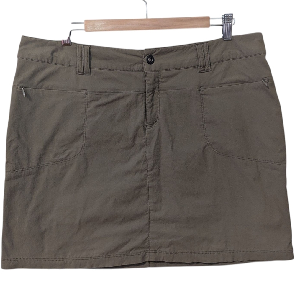 REI Co-op Skort Shorts Skirt Drawstring Stretch Cargo‎ Size 14 Gorpcore